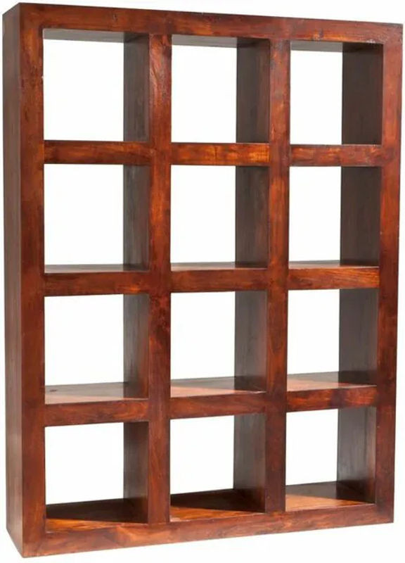 Massivmoebel24 Raumteiler Akazie aus Massivholz in Nougat Braun, Landhausstil, B/T/H: 138 x 36 x 184 cm - Bild 1