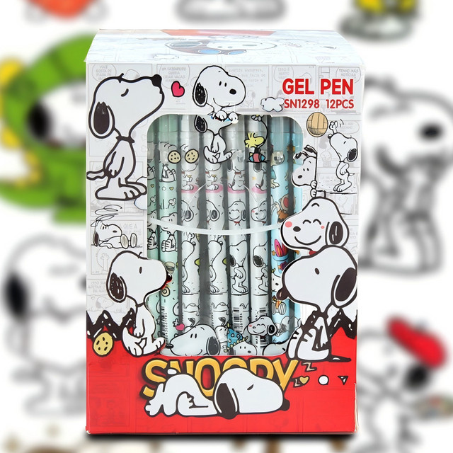 Bandai Snoopy Set mit 12 löschbaren blauen Gelstiften für Schule und Büro - Bild 1