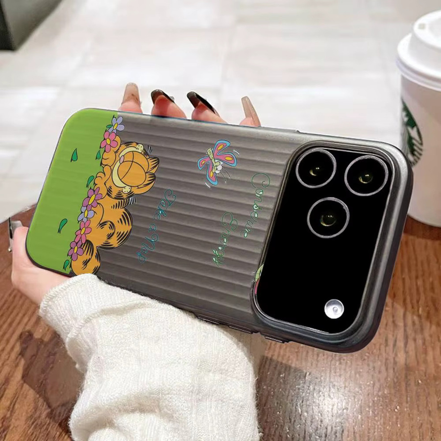 Potdemiel G-Garfield weiche gewellte Handyhülle für iPhone 11 bis 17 Pro Max Plus Pro, stoßfeste Abdeckung, multicolour - Bild 3