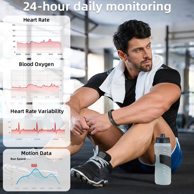LIGE Sport-Fitness-Tracker Smart-Armband mit Herzfrequenz- und HRV-Monitor, Schrittzähler und Fotografie-Fernbedienung für Android und iOS, Schwarz/Silber - Bild 4