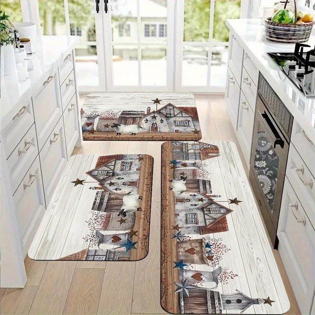 Rutschfester Bodenläufer Lodestar aus Polyester für Küche, Flur und Schlafzimmer, B/T: 40 x 120 cm, Mehrfarbig - Bild 1
