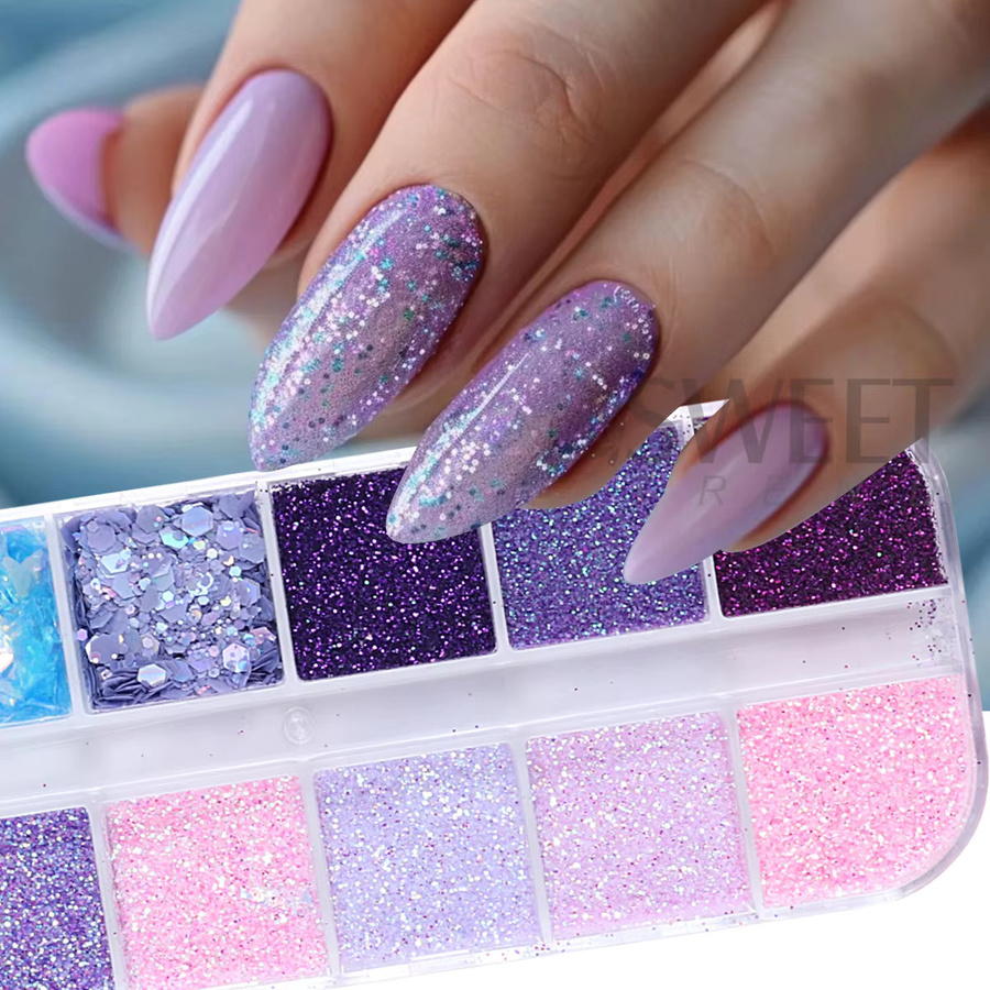 SWEET TREND Nagelzubehör, Lila Rosa, Glitzer Holografisch, Glänzend - Bild 3