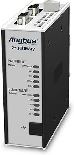 Anybus AB7800 PROFIBUS DP-V0 Master/EtherNet/IP Slave Gateway, Grau, 24 V/DC - Bild 1