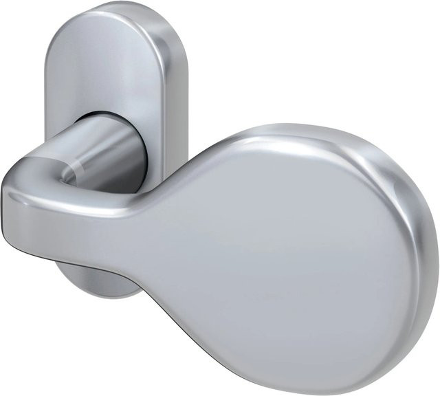 BASI Schmalrahmen-Knopf SR 5000 auf Rosette aus Edelstahl in Silber, oval und drehbar, B/T/H: 90 x 100 x 80 mm - Bild 1