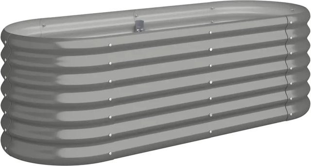 Furnicato Hochbeet aus verzinktem Stahl in Grau, B/T/H: 114 x 40 x 36 cm - Bild 1