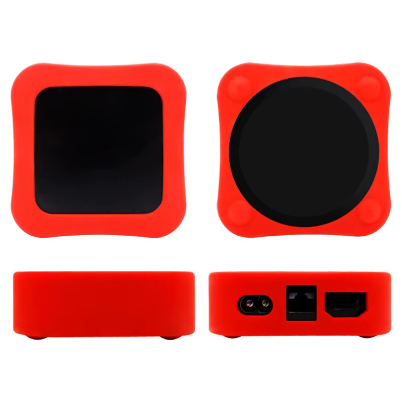 Silikon Schutzhülle für Apple TV 4K 2022 in Rot, Anti-Drop und Anti-Reibung - Bild 4
