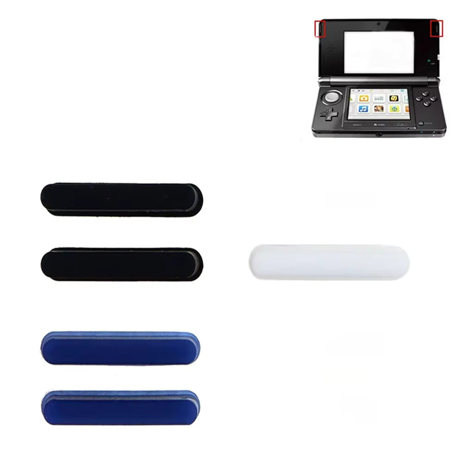 TingDong Ersatz Silikon Pad für 3DS Spielkonsole Oberer LCD Bildschirm und Gummi Füße Abdeckung in Weiß - Bild 2