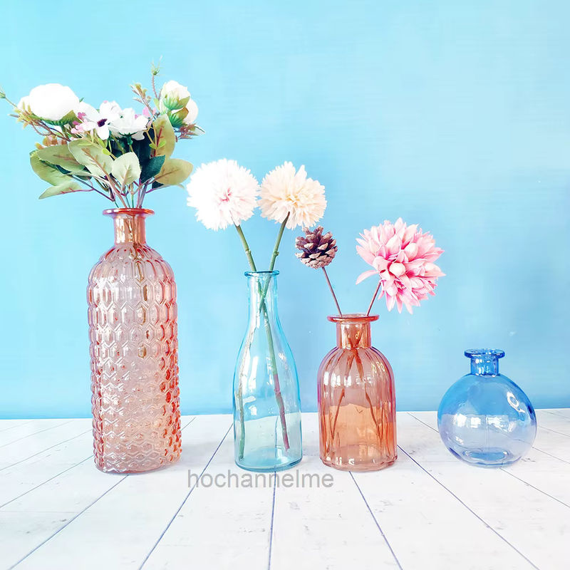 Moderne Glas Vase von HOCHANNELME in Grün und Mehrfarbig für Schnittblumen und als dekoratives Terrarium - Bild 4