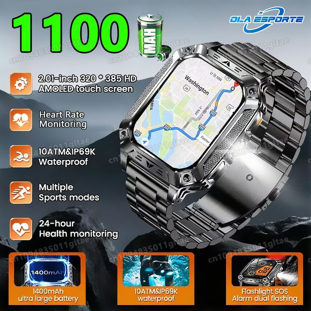 Ola Esporte Smartwatch, Silber, Bluetooth - Bild 1