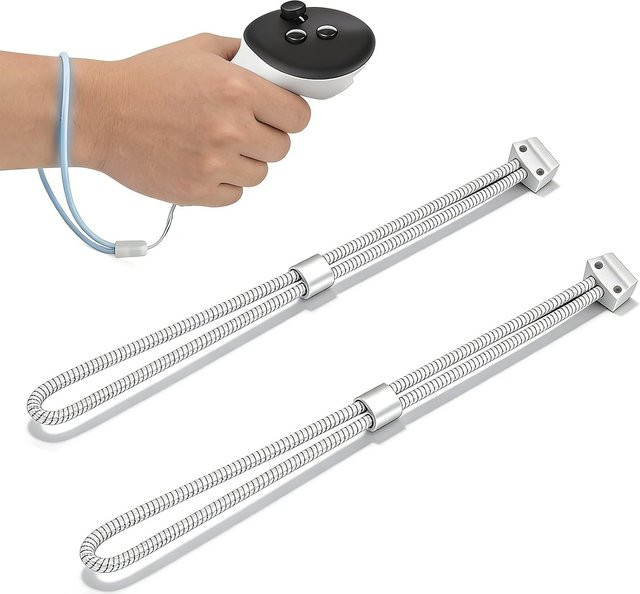 SHTAZKIA Controller-Handriemen für Meta Quest 3 und Meta Quest 3S, verstellbare Handgelenkriemen, 2er-Pack, beige - Bild 1