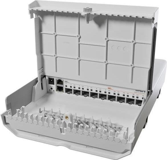 Mikrotik netFiber 9 CRS310-1G-5S-4S+OUT Gigabit Ethernet PoE Switch in Weiß - Bild 1