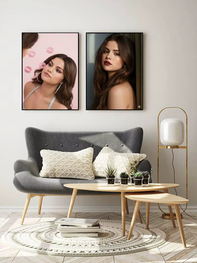 Wasserfester Wandaufkleber mit Portrait von Selena Gomez in Mehrfarbig für deine Wanddekoration - Bild 7
