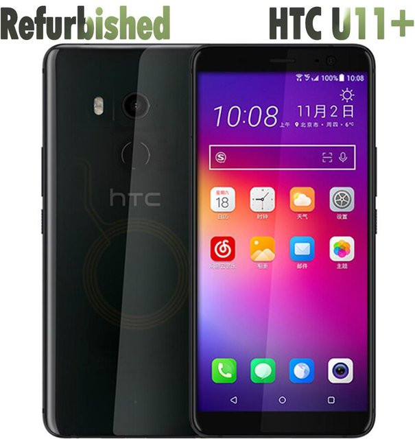 Refurbished HTC U11+ Smartphone Schwarz mit 6,0 Zoll Display, 4GB RAM und 64GB ROM, Dual-SIM, Android - Bild 1
