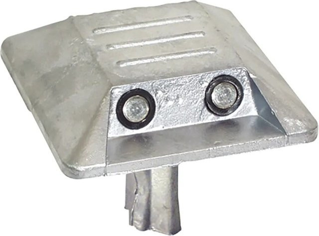 Schake Alu-Markierungsnagel mit Schaft und 2 Reflexlinsen in Silber, B/T: 100 x 100 mm - Bild 1