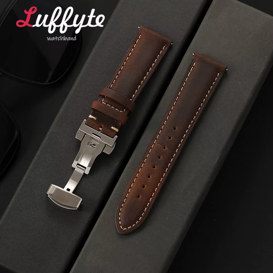 luffyte Uhrenarmband Leder, Bunt, Herren, Vintage - Bild 2