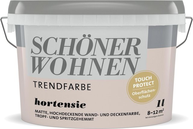 Schöner Wohnen Dispersionsfarbe Matt in Hortensie Plaster (Pink/Purple) wasserbasiert und tropffrei - Bild 1