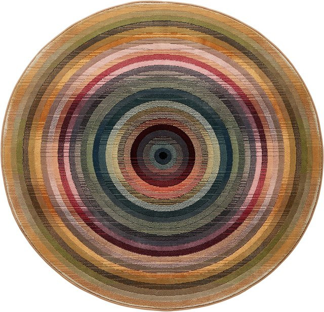 Runder Webteppich von Heine Home in Beige, pflegeleicht und fußbodenheizunggeeignet, 100% Polypropylen - Bild 1