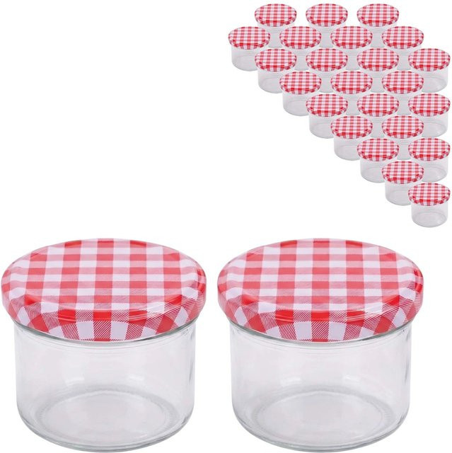 Relaxdays Einmachgläser Set mit Twist-Off Deckel, transparent, 25er Packung - Bild 1