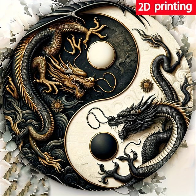 HELLOYOUNG Wanddekoration mit Drachenmuster und geometrischem Design zur Wandmontage - Bild 1