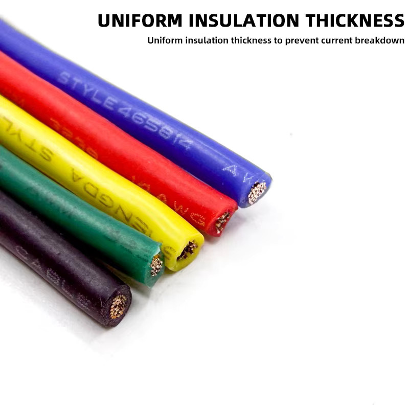 Flexibles UL3239 Silikonkautschuk-Kupferdraht Kabel in Orange und Multicolour, verzinnt und isoliert für DIY-Elektronik und LED-Beleuchtung - Bild 4