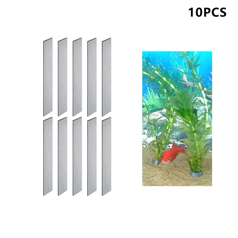 JETTING 10er Set flexible Aquarien-Pflanzengewichte aus Metall in Silber zur Befestigung von Aquarienpflanzen - Bild 2