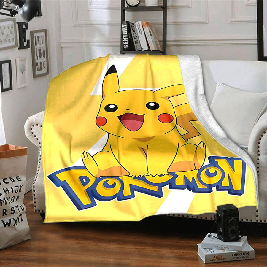 Yun2 Home Pikachu Pokémon Flanellndecke Gelb B/H: 80 x 120 cm - Bild 2