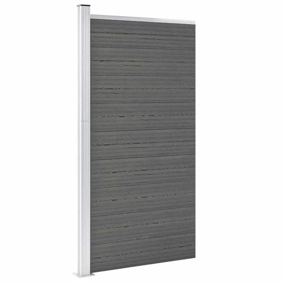 vidaXL Zaunelement aus WPC in Grau, B/H: 95 x 186 cm - Bild 2