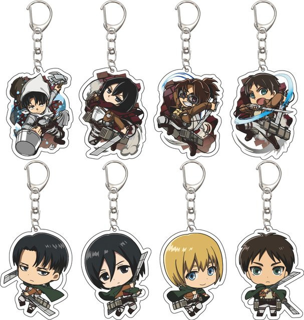 Bandai Schlüsselanhänger Anime Attack on Titan, Acryl, Unisex, 55 mm - Bild 1