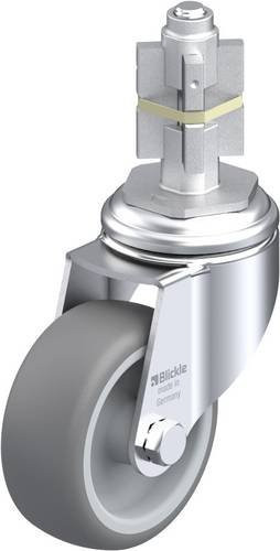 Blickle Lenkrolle LKRA-TPA 80G-11-E15 in Silber/Grau mit 80 mm Rad-Durchmesser und 100 kg Tragfähigkeit - Bild 1