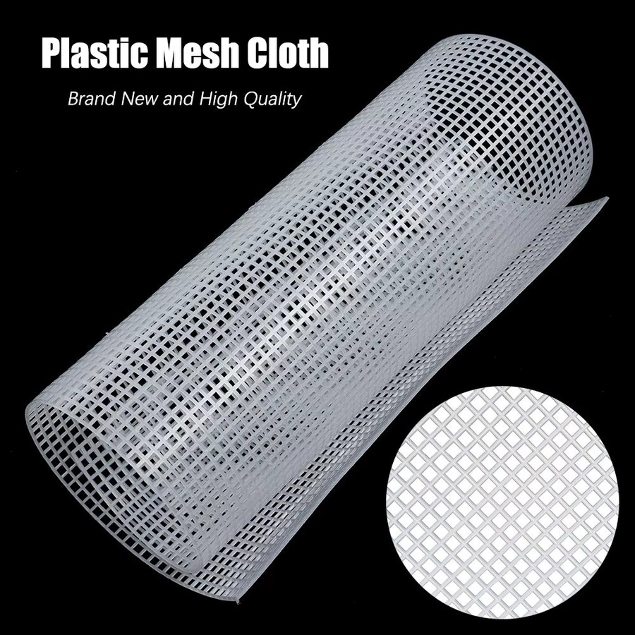 Kunststoff-Mesh-Stoff Haken und Taschen Zubehör für DIY Handwerk in Weiß und Schwarz - Bild 3