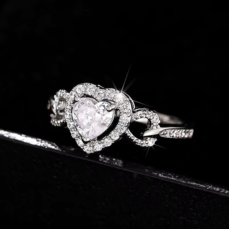 Huitan Ring, Silber, Zirkonia, Damen, Hochzeit, Verlobung - Bild 2
