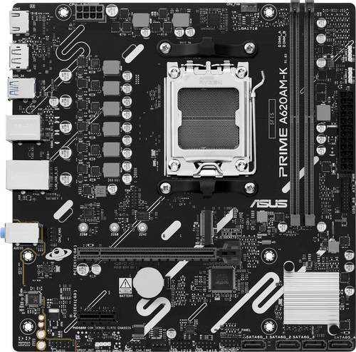 Asus Prime A620AM-K Mainboard AMD AM5 Micro-ATX DDR5 Schwarz - Bild 1