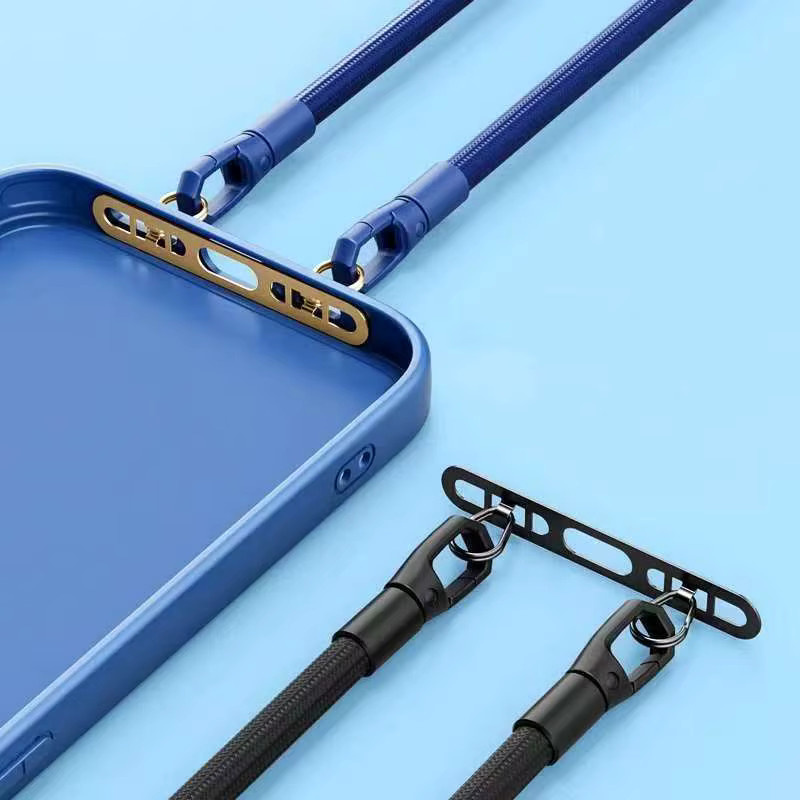 DOLANBIA Handy-Lanyard-Aufsatz mit seitlichem Edelstahl-Clip und Doppelverschluss in Silber für iPhone - Bild 2
