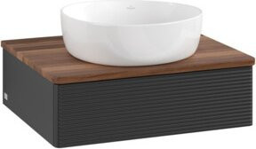 V&B Waschtischunterschrank Antao mit Frontstruktur in Weiß oder Blau, B/T/H: 60 x 50 x 19 cm - Bild 1