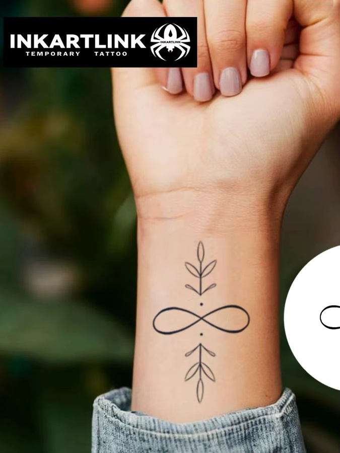 INKARTLINK Temporäre Tattoo Aufkleber, Geometrie Klinge Symbol, Wasserdicht - Bild 5