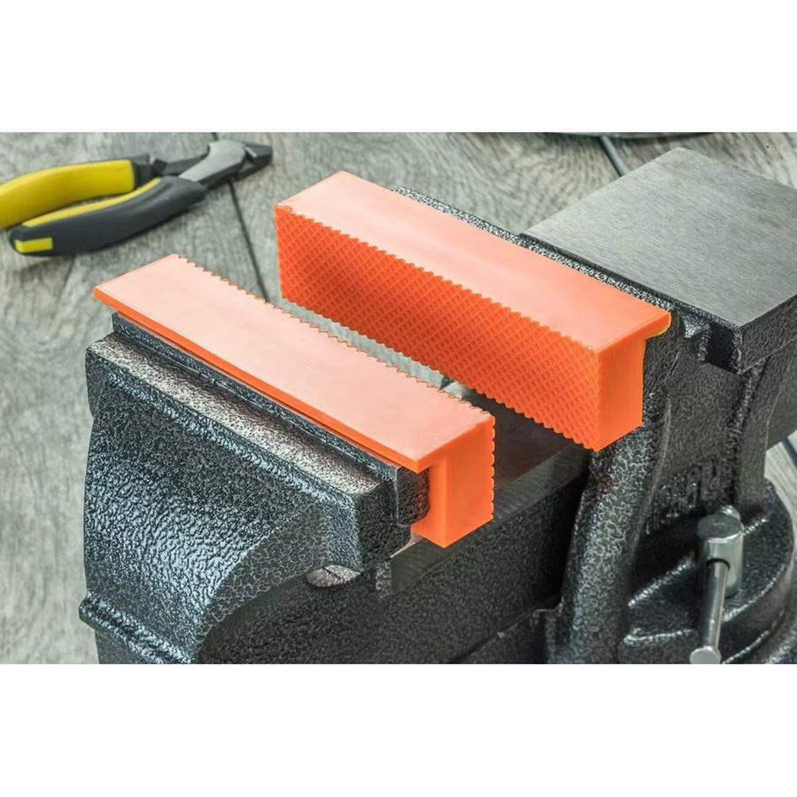 2 Stück DAZZLEEX Magnetische Soft Pad Backen aus Kunststoff in Orange für Metall Schraubstock und Werkzeugmaschinen - Bild 3