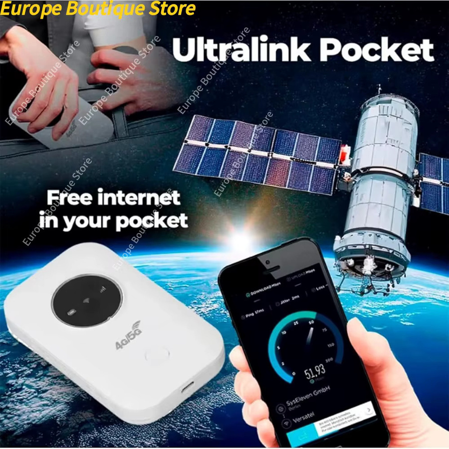 NUOYING Tragbarer 4G/5G Pocket WiFi Mobile Hotspot mit 300Mbps und USB-C Anschluss, Weiß - Bild 5