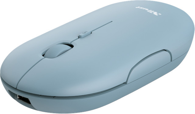 Trust Bluetooth Maus Puck in Blau mit USB-C Anschluss - Bild 1