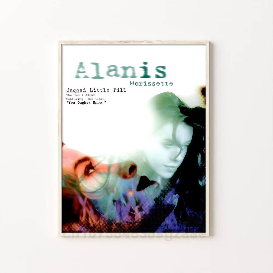 Selbstklebender Kunst-Aufkleber Alanis Morissette Poster aus wasserfestem Papier, Wanddekoration in Mehrfarbig, Rechteckig - Bild 7