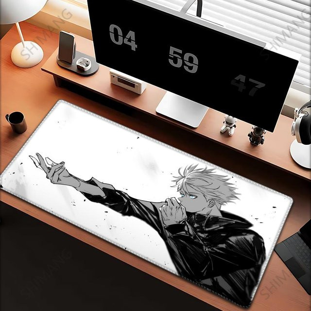 Jujutsu Kaisen Satoru Gojo Gaming-Mauspad XXL, rutschfestes Schreibtischpad für Gamer und ESports, Multicolor, B/T: 80 x 40 cm, Höhe: 0,2 cm - Bild 1