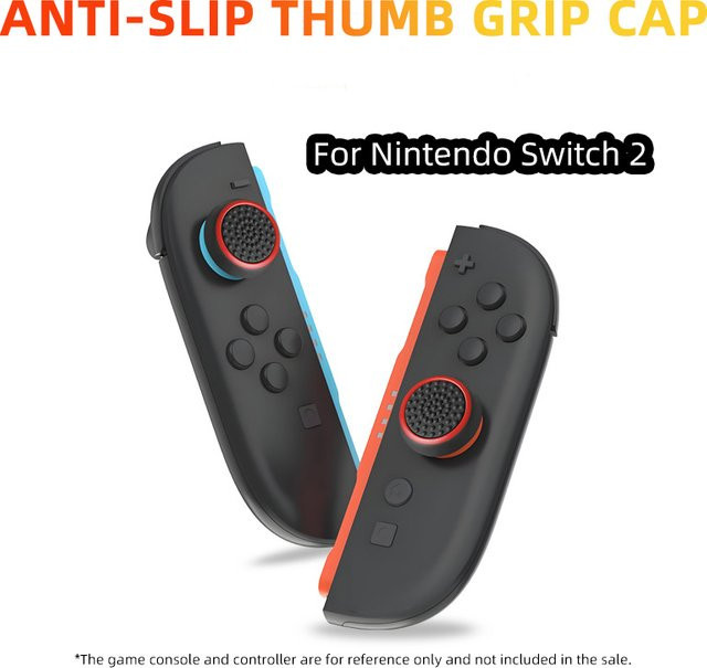 VILCORN Rutschfeste Silikon-Analog-Joystick-Kappen mit Daumengriff für Nintendo Switch, Switch Pro, PS5 und PS4 - Bild 1