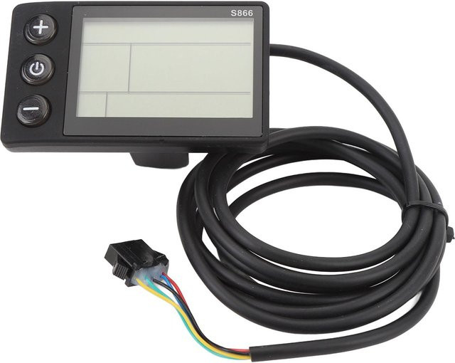 Shoemst S866 LCD-Fahrrad-Display mit Hintergrundbeleuchtung und 5-Pin-Stecker, wasserdicht, Farbe: Weiß - Bild 1