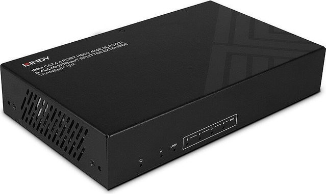 Lindy HDMI Extender Set Cat.6 4 Port HDBaseT Splitter mit 4K UHD Unterstützung und PoC-Funktion Schwarz 38355 - Bild 1