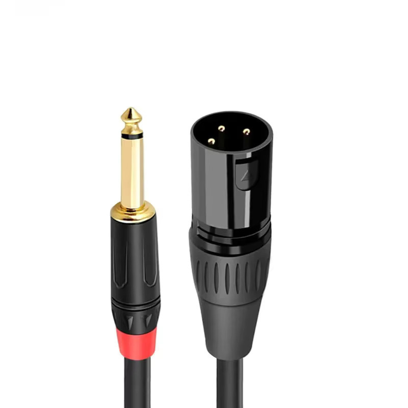 Byscoon Symmetrisches XLR auf 6,5 mm Klinke Audiokabel in Schwarz für Mikrofon, Lautsprecher und Verstärker - Bild 5