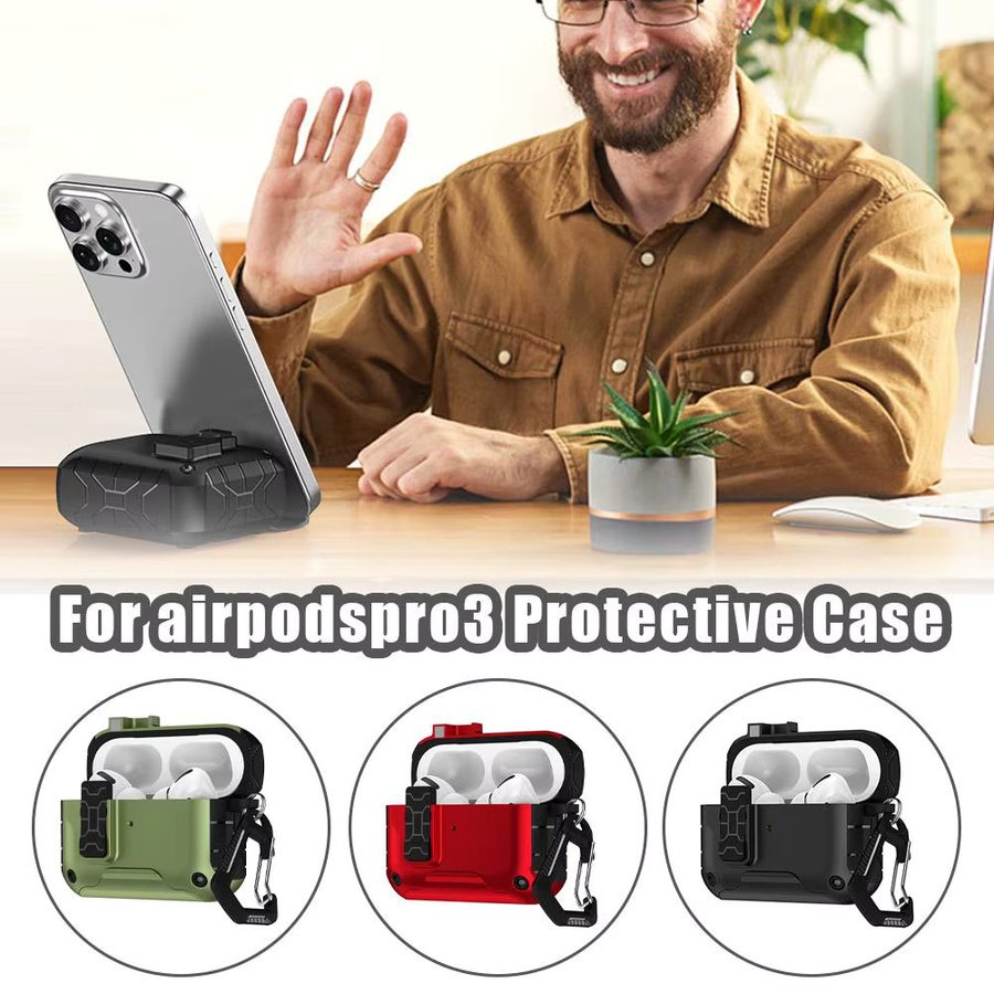 Schutzhülle für Apple AirPods Pro 3 aus TPU und PC mit hochklappbarem Deckel-Design - Bild 2