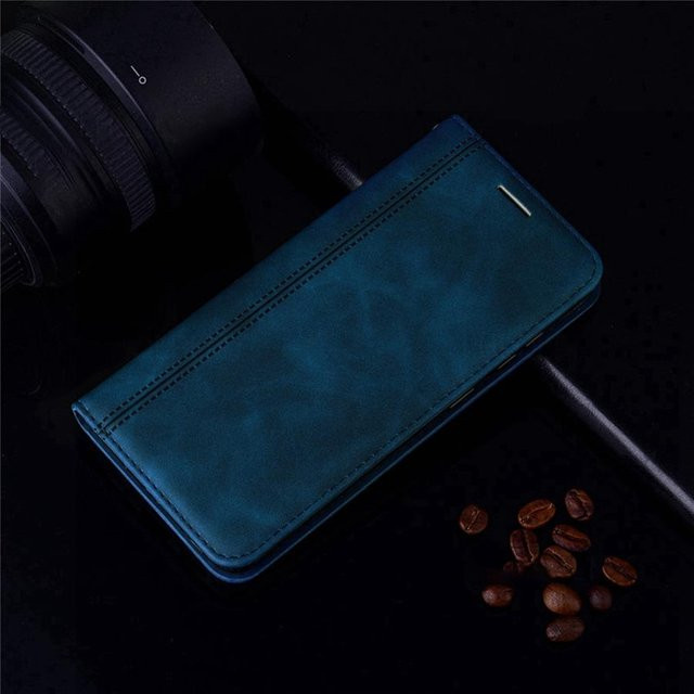 Luxus Leder Klappbrieftasche Hülle für Motorola Moto Edge 70 60 50 Fusion und Moto G Serie in Blau - Bild 1