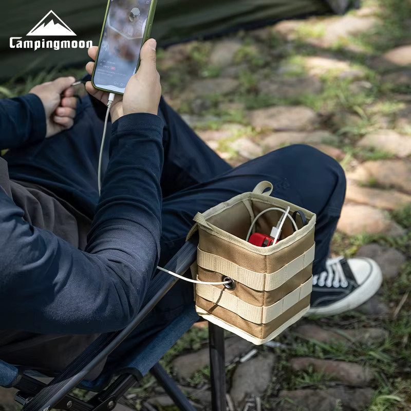 CAMPINGMOON BG-1212 Hängetasche für Campingklappstühle mit Armlehne aus verdicktem Polyester in Schwarz - Bild 2
