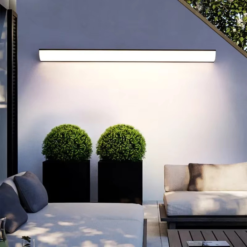 Z ZOSIMIO LIGHT Minimalistische Wandleuchte für Außen und Innen mit langen Streifen, wasserdichte Außenwandleuchte für Garten, Veranda und Innenhof - Bild 4