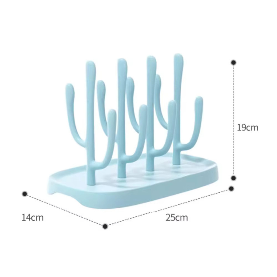 Multifunktionales Trockenregal für Babyflaschen und Schnuller, abnehmbares Ablagerack in Pink oder Blau - Bild 2