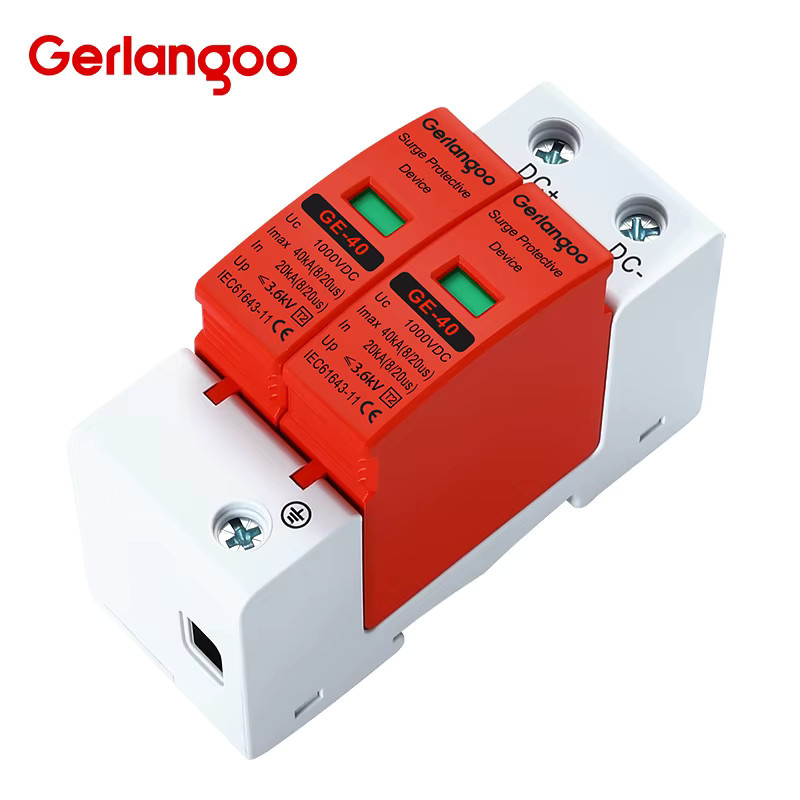Gerlangoo DC SPD Überspannungsschutzgerät für Solar PV Photovoltaik Blitzableiter 20KA 40KA 500V-1000V - Bild 2